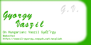 gyorgy vaszil business card